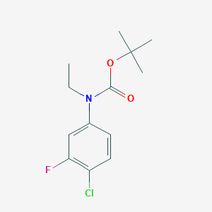 molecular formula C13H17ClFNO2 B8032102 Tert-butyl N-(4-chloro-3-fluorophenyl)-N-ethylcarbamate 
