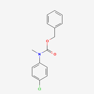 molecular formula C15H14ClNO2 B8032128 Benzyl N-(4-chlorophenyl)-N-methylcarbamate 