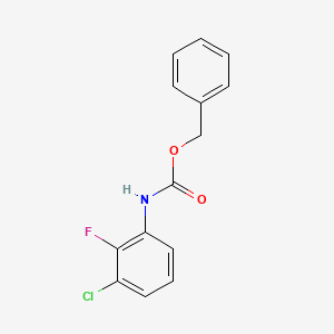 molecular formula C14H11ClFNO2 B8032130 Benzyl N-(3-chloro-2-fluorophenyl)carbamate 