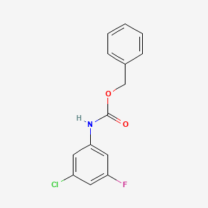 molecular formula C14H11ClFNO2 B8032131 Benzyl N-(3-chloro-5-fluorophenyl)carbamate 