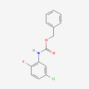 molecular formula C14H11ClFNO2 B8032134 Benzyl N-(5-chloro-2-fluorophenyl)carbamate 