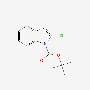 molecular formula C14H16ClNO2 B8032141 tert-butyl 2-chloro-4-methyl-1H-indole-1-carboxylate CAS No. 1881290-97-6