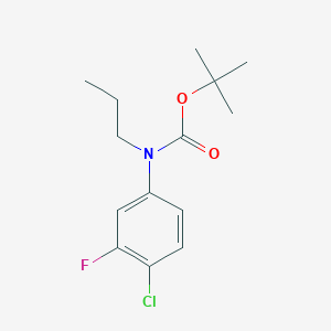 molecular formula C14H19ClFNO2 B8032168 Tert-butyl N-(4-chloro-3-fluorophenyl)-N-propylcarbamate CAS No. 1881291-03-7