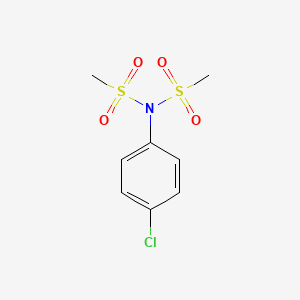 molecular formula C8H10ClNO4S2 B8032172 N-(4-Chlorophenyl)-N-methanesulfonylmethanesulfonamide 