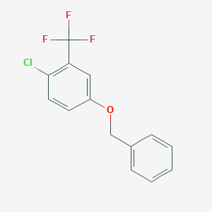 molecular formula C14H10ClF3O B8032179 4-(Benzyloxy)-1-chloro-2-(trifluoromethyl)benzene 