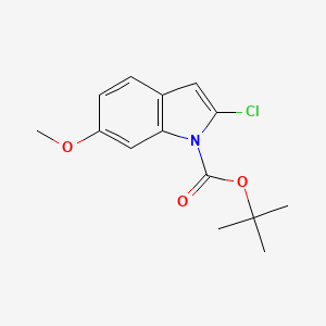 molecular formula C14H16ClNO3 B8032185 tert-butyl 2-chloro-6-methoxy-1H-indole-1-carboxylate 