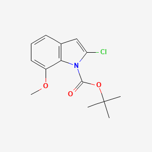 molecular formula C14H16ClNO3 B8032209 tert-butyl 2-chloro-7-methoxy-1H-indole-1-carboxylate 