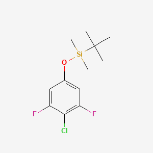 molecular formula C12H17ClF2OSi B8032222 Tert-butyl(4-chloro-3,5-difluorophenoxy)dimethylsilane 