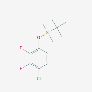 molecular formula C12H17ClF2OSi B8032224 Tert-butyl(4-chloro-2,3-difluorophenoxy)dimethylsilane 