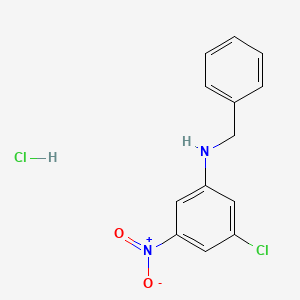 molecular formula C13H12Cl2N2O2 B8032275 N-Benzyl-3-chloro-5-nitroaniline hydrochloride 