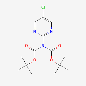 molecular formula C14H20ClN3O4 B8032276 tert-butyl N-[(tert-butoxy)carbonyl]-N-(5-chloropyrimidin-2-yl)carbamate CAS No. 1881331-29-8