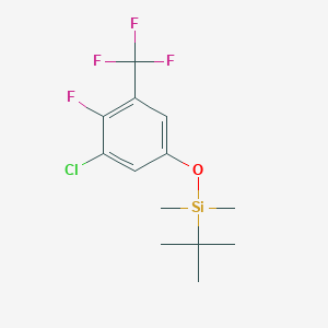 molecular formula C13H17ClF4OSi B8032282 Tert-butyl(3-chloro-4-fluoro-5-(trifluoromethyl)phenoxy)dimethylsilane 
