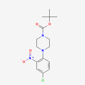 molecular formula C15H20ClN3O4 B8032307 Tert-butyl 4-(4-chloro-2-nitrophenyl)piperazine-1-carboxylate CAS No. 874814-97-8