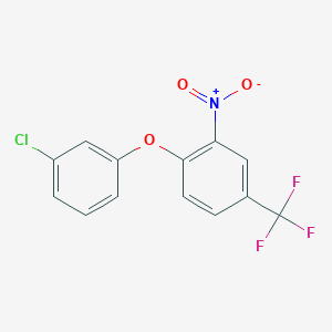 molecular formula C13H7ClF3NO3 B8032313 1-(3-Chlorophenoxy)-2-nitro-4-(trifluoromethyl)benzene 