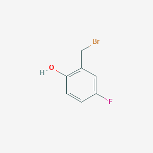 molecular formula C7H6BrFO B8032404 2-(Bromomethyl)-4-fluorophenol 