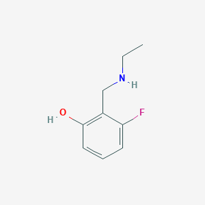 molecular formula C9H12FNO B8032427 2-[(Ethylamino)methyl]-3-fluorophenol 