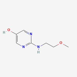 molecular formula C7H11N3O2 B8032430 2-[(2-Methoxyethyl)amino]pyrimidin-5-OL 
