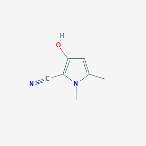 molecular formula C7H8N2O B8032432 3-hydroxy-1,5-dimethyl-1H-pyrrole-2-carbonitrile 