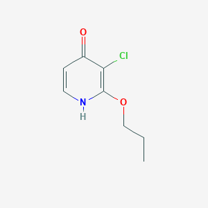molecular formula C8H10ClNO2 B8032453 3-Chloro-2-propoxypyridin-4-OL 