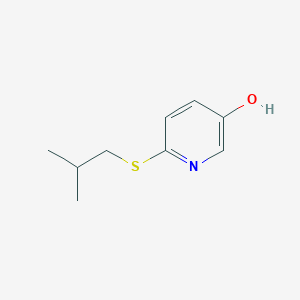 molecular formula C9H13NOS B8032536 3-Pyridinol, 6-[(2-methylpropyl)thio]- 