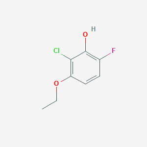 molecular formula C8H8ClFO2 B8032591 2-Chloro-3-ethoxy-6-fluorophenol 