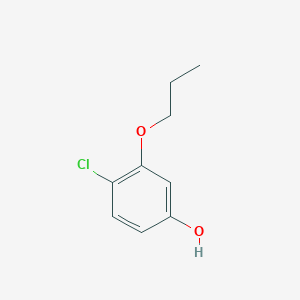 molecular formula C9H11ClO2 B8032622 4-Chloro-3-propoxyphenol 