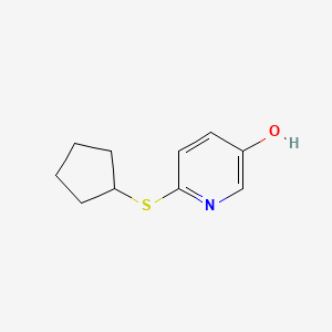 molecular formula C10H13NOS B8032685 6-(Cyclopentylsulfanyl)pyridin-3-OL 