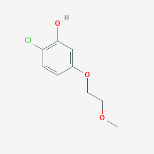 molecular formula C9H11ClO3 B8032690 2-Chloro-5-(2-methoxyethoxy)phenol 