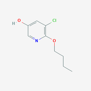 molecular formula C9H12ClNO2 B8032728 6-Butoxy-5-chloropyridin-3-OL 