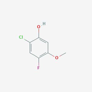 molecular formula C7H6ClFO2 B8032777 2-Chloro-4-fluoro-5-methoxyphenol 