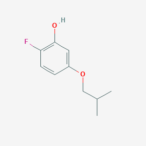 molecular formula C10H13FO2 B8032813 2-Fluoro-5-(2-methylpropoxy)phenol 