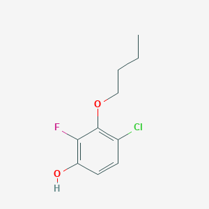molecular formula C10H12ClFO2 B8032831 3-Butoxy-4-chloro-2-fluorophenol 