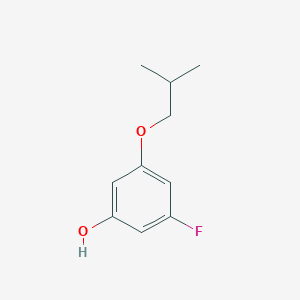molecular formula C10H13FO2 B8032859 3-Fluoro-5-(2-methylpropoxy)phenol 