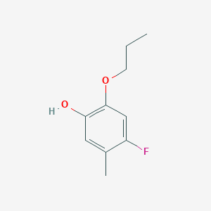 molecular formula C10H13FO2 B8032883 4-Fluoro-5-methyl-2-propoxyphenol 