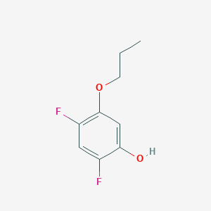 molecular formula C9H10F2O2 B8032891 2,4-Difluoro-5-propoxyphenol 