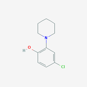 molecular formula C11H14ClNO B8032911 4-Chloro-2-(piperidin-1-YL)phenol 