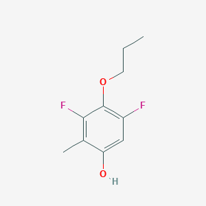 molecular formula C10H12F2O2 B8032919 3,5-Difluoro-2-methyl-4-propoxyphenol 