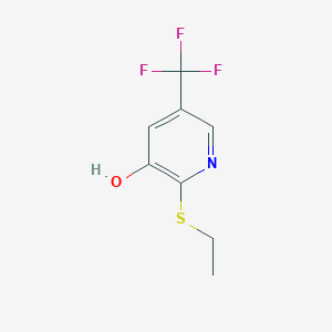 2-(Ethylsulfanyl)-5-(trifluoromethyl)pyridin-3-OL