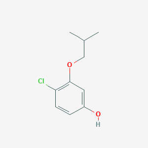 molecular formula C10H13ClO2 B8032956 4-Chloro-3-(2-methylpropoxy)phenol 