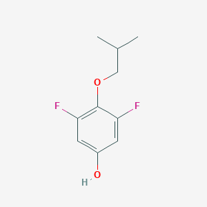 molecular formula C10H12F2O2 B8032959 3,5-Difluoro-4-(2-methylpropoxy)phenol 