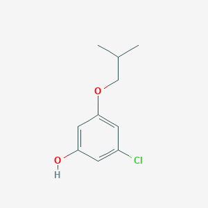 molecular formula C10H13ClO2 B8032960 3-Chloro-5-(2-methylpropoxy)phenol CAS No. 1881296-04-3