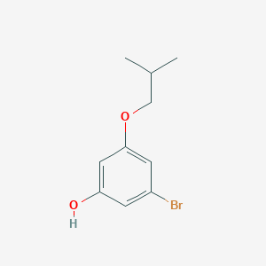 molecular formula C10H13BrO2 B8032968 3-Bromo-5-(2-methylpropoxy)phenol 