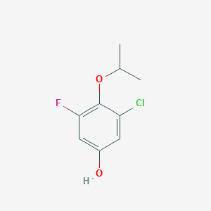 molecular formula C9H10ClFO2 B8032975 3-Chloro-5-fluoro-4-(propan-2-yloxy)phenol 