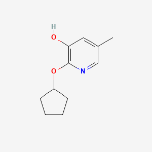 molecular formula C11H15NO2 B8032983 2-(Cyclopentyloxy)-5-methylpyridin-3-OL 