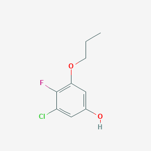 molecular formula C9H10ClFO2 B8033005 3-Chloro-4-fluoro-5-propoxyphenol 