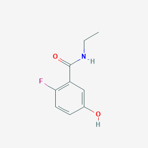 molecular formula C9H10FNO2 B8033011 N-Ethyl-2-fluoro-5-hydroxybenzamide 