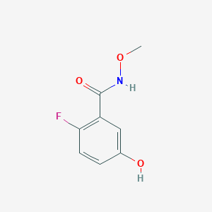 molecular formula C8H8FNO3 B8033025 2-Fluoro-5-hydroxy-N-methoxybenzamide 