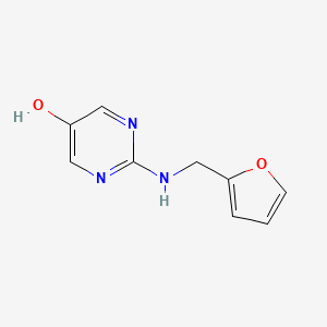 molecular formula C9H9N3O2 B8033042 2-[(Furan-2-ylmethyl)amino]pyrimidin-5-OL 
