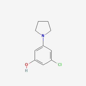 molecular formula C10H12ClNO B8033060 3-Chloro-5-(pyrrolidin-1-YL)phenol 