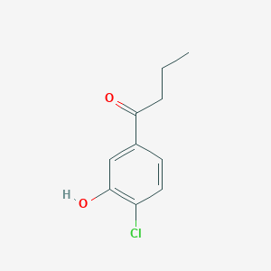 molecular formula C10H11ClO2 B8033066 1-(4-Chloro-3-hydroxyphenyl)butan-1-one 